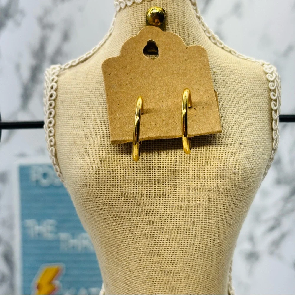 Monet Shiny Gold Hoop Earrings